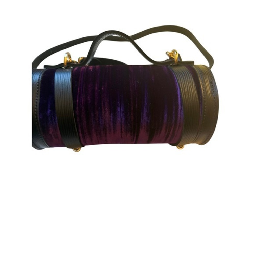 Cambridge Satchel x Wicked Elphaba Bag Black Leather Purple Velvet Crossbody - Picture 9 of 15